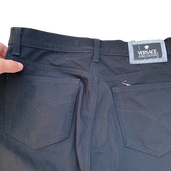 Vintage Versace Jeans Couture Size 33 Black - Picture 7 of 12